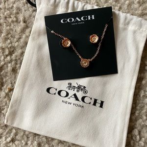 NWT Coach Necklace and Earring Set